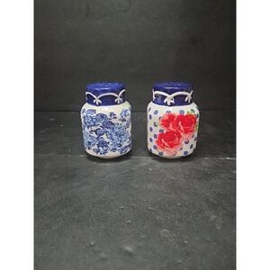 Pioneer Woman Ceramic Frontier Rose Salt & Pepper Shakers RETIRED Floral